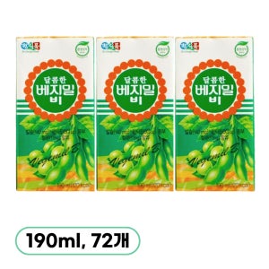 베지밀 달콤한 B 190ml  72개
