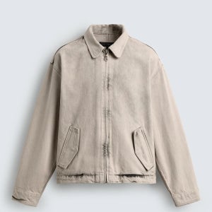 자라 블리치 워싱 지퍼 데님 재킷 Oyster-white 0840/425/251 한정 특가