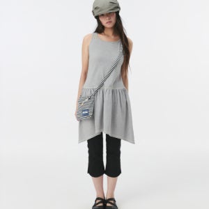 [오헤시오] JERSEY SHIRRING LAYERED DRESS, MELANGE 26HS-15001WB-ME