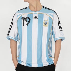 [ADIDAS]아디다스 아르헨티나 2006 리메이크 홈 저지 반팔 유니폼 MESSI 19 마킹 (JN3708) Z4272500280