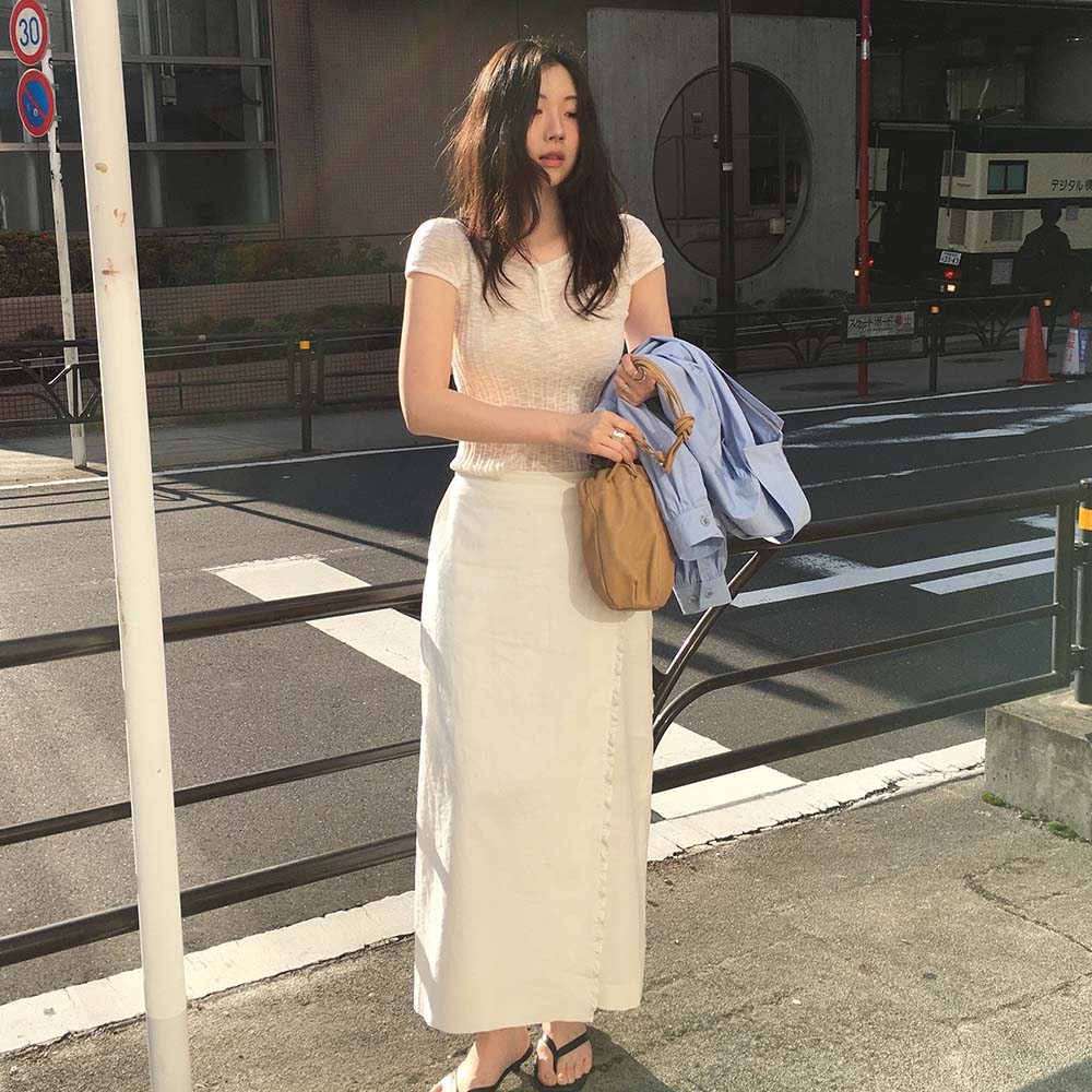 [튜드먼트] [곰송이gomsongyi X 29Edition] LINEN LONG SKIRT_WHITE