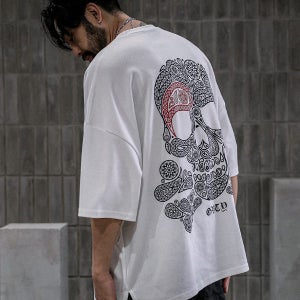 (XL-7XL)스카비오 반팔티[ONF,오버사이즈,커밍순,뒷면프린팅,옆트임]