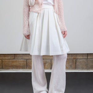 Crispy Pleated Skirt - Off White