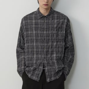 [애습] 쉬어 체크 셔츠 - 블랙 ASPRO26SMSH270BK