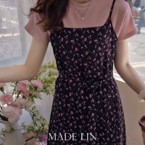 [베스트특가 8천원 할인]MADE LIN썸머로즈 보들유연한 찰랑핏 엣지 원피스[size:S,M]