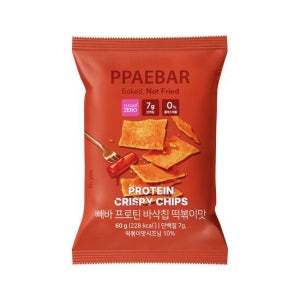 빼바 프로틴 바삭칩 떡볶이맛/허니버터맛 60g