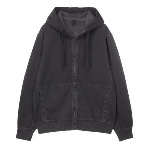 [나우]가먼트 다잉 면 테잎 포켓 스웻 후드 집업 Dark Gray D/GRAY 1NUTSS3904DY