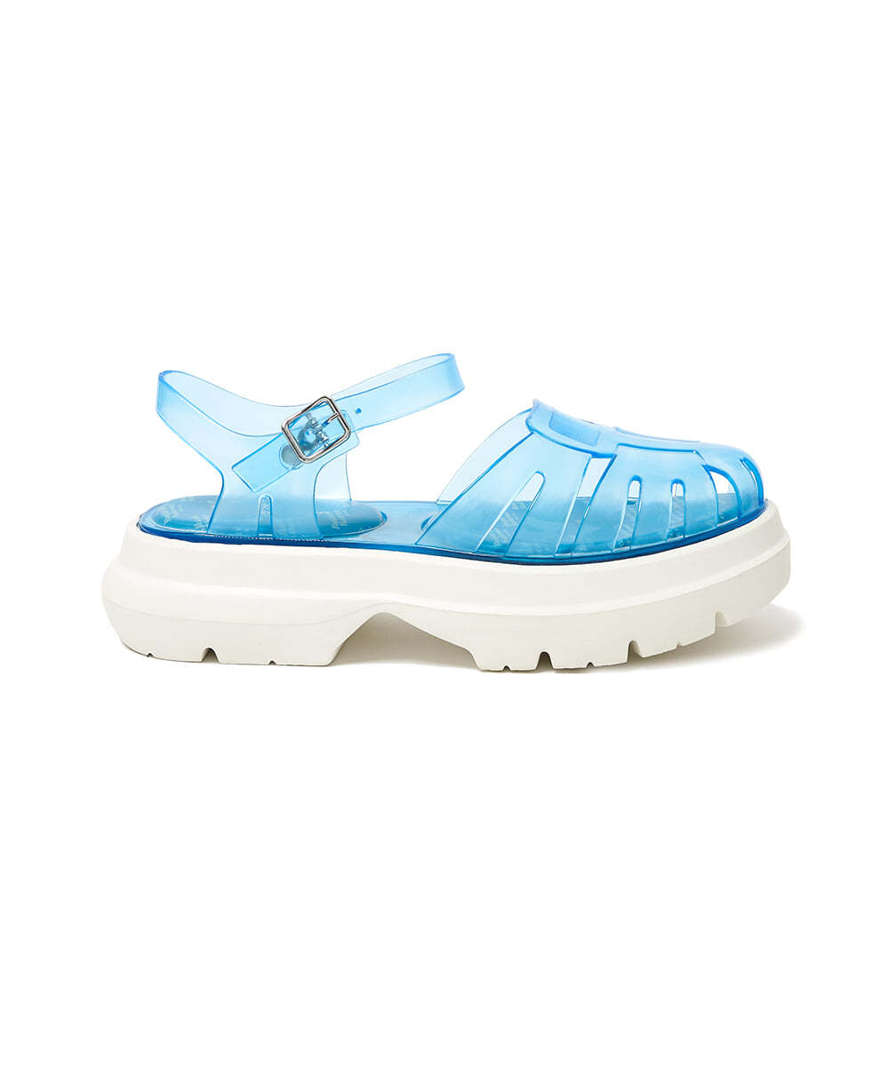 GLAIR PLATFORM FISHERMAN SANDALS - CLEAR BLUE