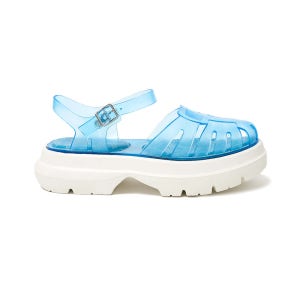 GLAIR PLATFORM FISHERMAN SANDALS - CLEAR BLUE