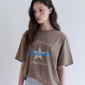 [로라로라] VINTAGE PRINT PIGMENT T-SHIRT KHAKI 5010074409