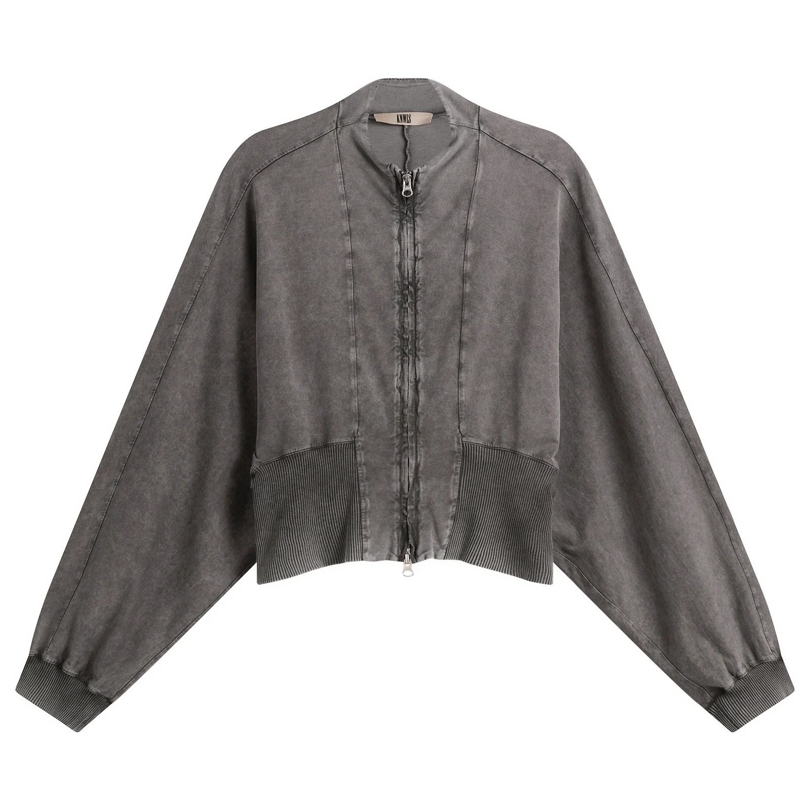 KNWLS 헤이즈 집업 니트 SS26 HAZZI0WBL Haze Zip Up Washed Black 155390982