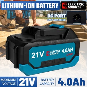 4000mAh 21V 10회 충전 가능한 리튬 배터리, 마키타 공구용 배터리, 내구성과 긴 수명, 전기 공구 애호가에게 적합. 전기 드릴, 진공 청소기, 드라이버, 체인톱 및 기타