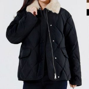 친절한탄씨 데일리 여자 숏 패딩 다이아 여성 퀼팅 패딩 여자퍼 겨울 숏