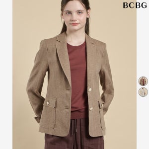 BCBG 헤링본 린넨 재킷