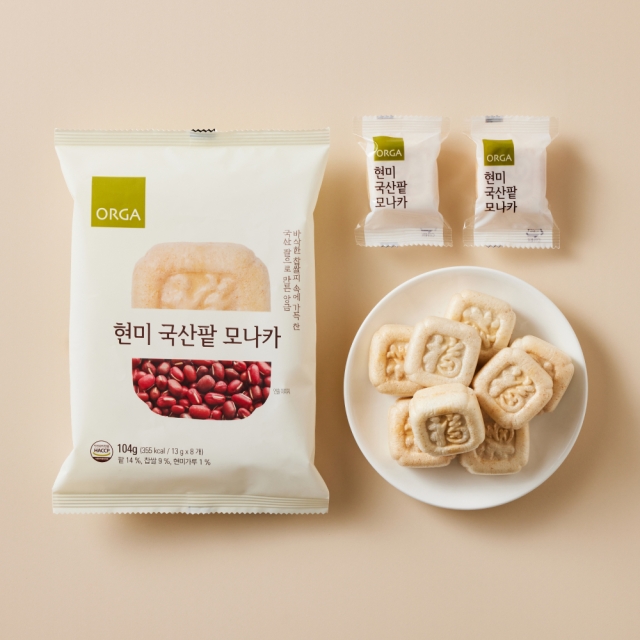 올가 현미 국산팥 모나카 N4