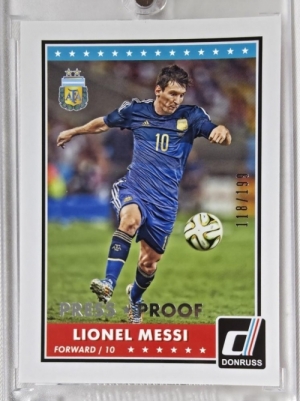 2015 DONRUSS 돈러스 리오넬 메시 199장 한정 아르헨티나 국가대표 축구 카드 ★