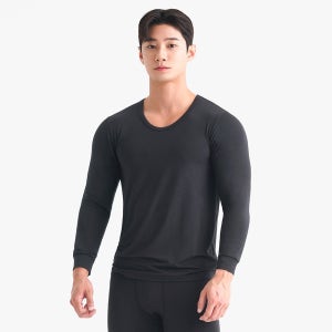 스피닝 모달 웜 이너 피트니스 티셔츠 블랙 헬스