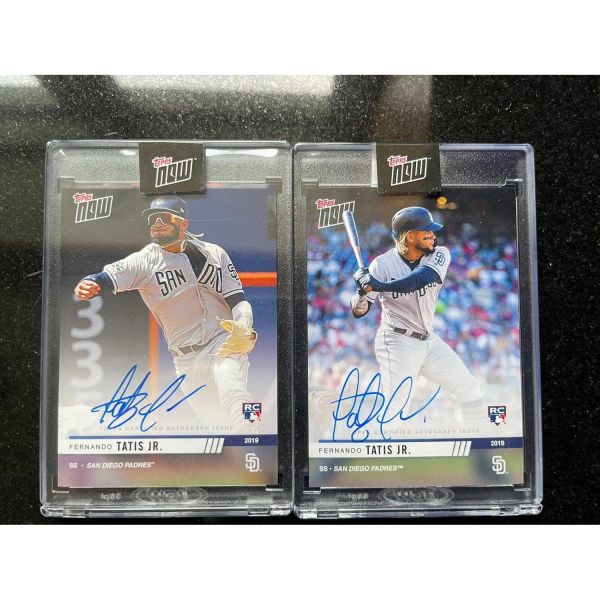 2 페르난도 타티스 주니어 파드리스 루키 오토 2019 TOPPS NOW 플래티넘 클럽 RC RARE 세트 야구 슬랩 사인 카드
