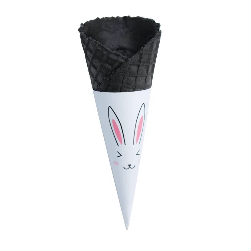 블랙 와플콘 콘컵 바삭한 아이스크림콘