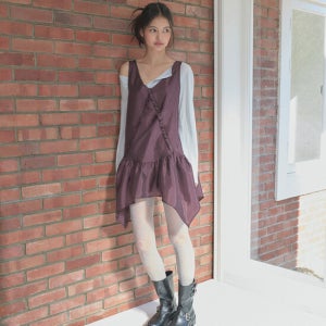 마가린핑거스 Sheer Layered One-Piece (Purple)