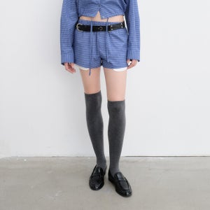 윤세 Micro Banding Shorts (Blue Check)