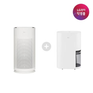 [롯데백화점] LG전자 [LG전자 직영] LG 공기청정기+제습기 세트모델 AS105GWJC+DQ154MWGA LE1221604010