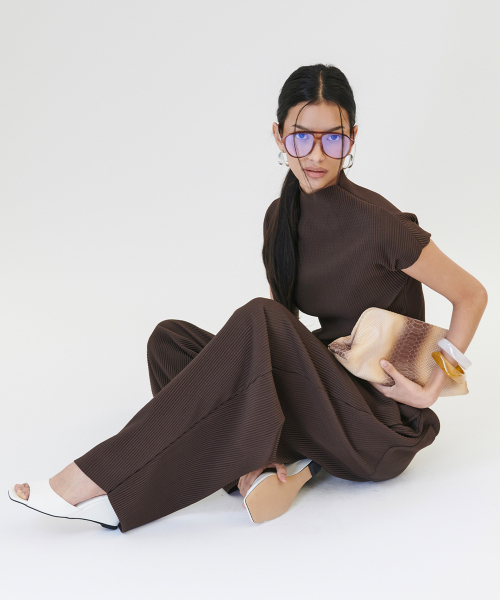 [프로젝트 웨이브] Pleated Sleeveless Top [BROWN] 5010325375