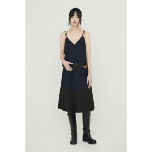 [럭키슈에뜨] Pleats Colored Denim-Like Dress (dark navy) LFDAS25250NYD LFDAS25250NYD
