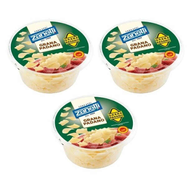 자네티 Zanetti 그라나파다노 플레이크 100g x 3 치즈 간편한 맛있는 안주 샐러드 피자 파스타 캠핑 파티