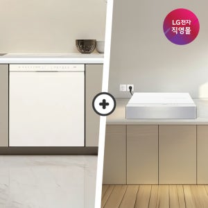 LG전자 직영] [세트] 디오스 식기세척기 DUE6BGL3E + 인덕션 화이트 15cm 프리스탠딩 BEI3ANHLOEA