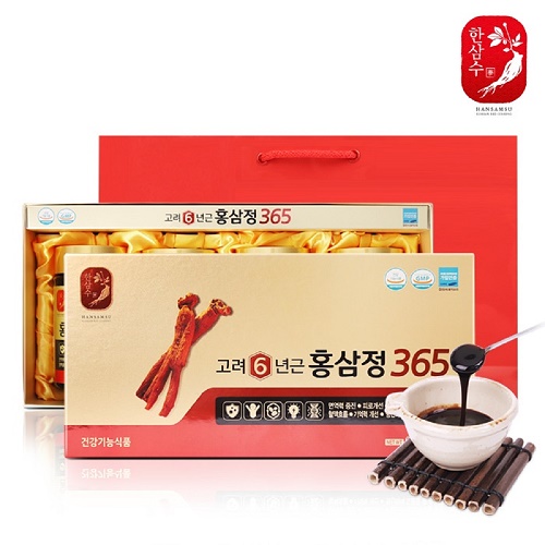 <b>6년근 고려홍삼정</b> 365 4개입 + 쇼핑백  <b>240g</b>  4개