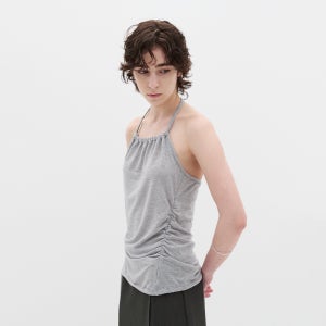 [사비에] Ati String Halter Neck Sleeveless (Light Grey)
