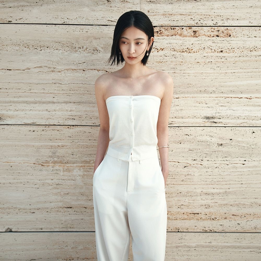 시야쥬 플루이드 튜브탑 니트 sikn2180