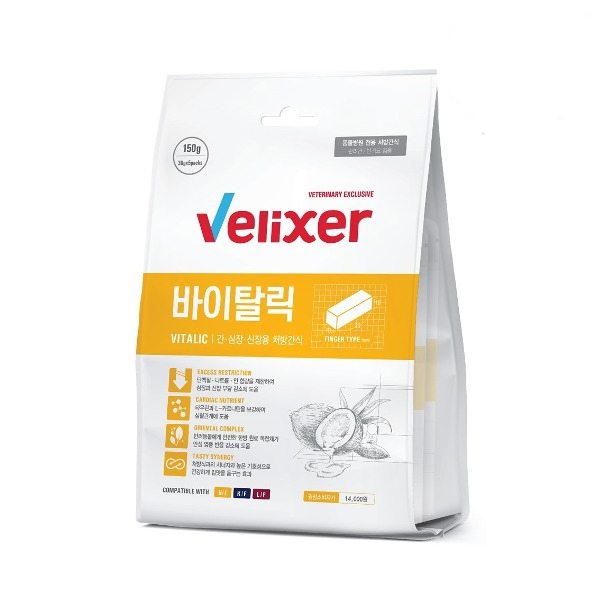 강아지 반려견 반려동물 간 심장 신장 질환 처방 간식 벨릭서 바이탈릭 150g