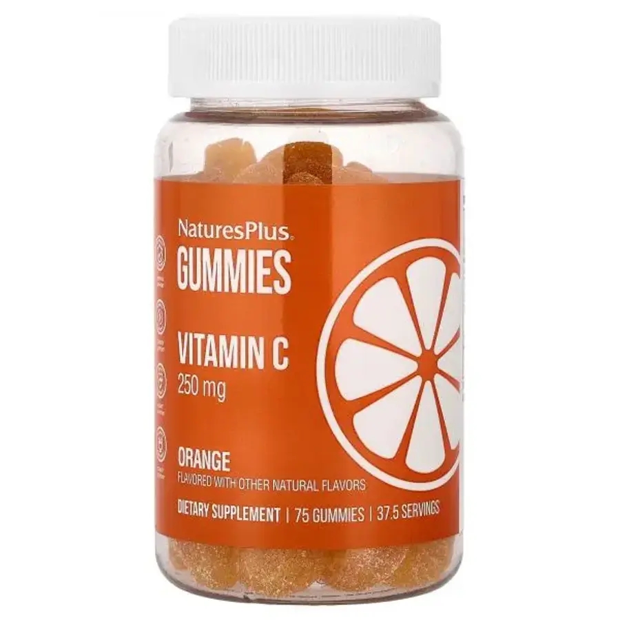 <b>NaturesPlus</b>, Vitamin C Gummies, Orange, 75 Gummies (125 mg per Gummy)