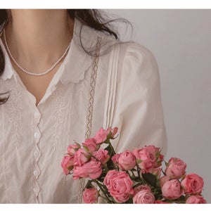 [LABEL] 헤이븐 은은자수 사랑스런 레이스 블라우스 [size:F(55~66반)]