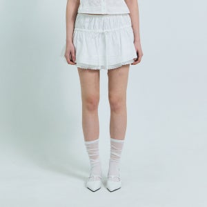[그로브] BLESS FLARE SKIRT (WHITE)