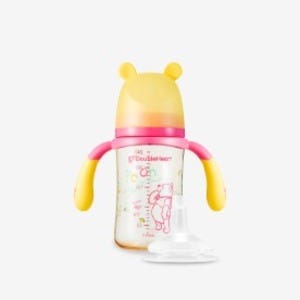 더블하트 이유실감 디즈니 푸 240ml PPSU 젖병/빨대컵 (+핸들)