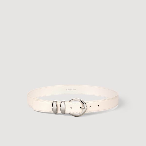 산드로 가죽 벨트 메탈 버클 WHITE 여성 8898757722172 WHITE