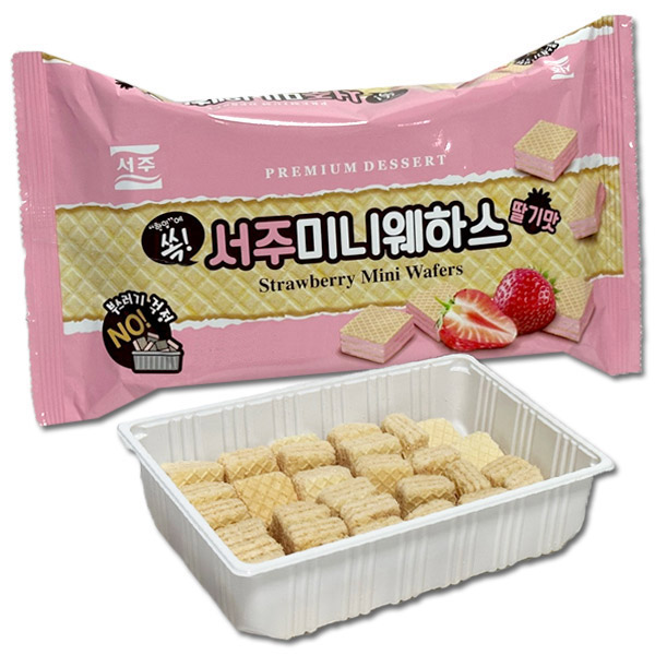 서주제과 서주 미니 웨하스 딸기맛 웨이퍼