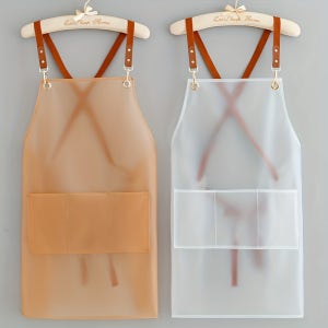 헤어 스타일리스트, 미용사, 집안일, 요리사에게 적합한 튼튼한 투명 앞치마 - Free Size