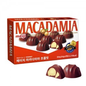 메이지 마카다미아 초콜릿 6팩 1박스 384g (64g, 6개입) 일본 정식 수입품