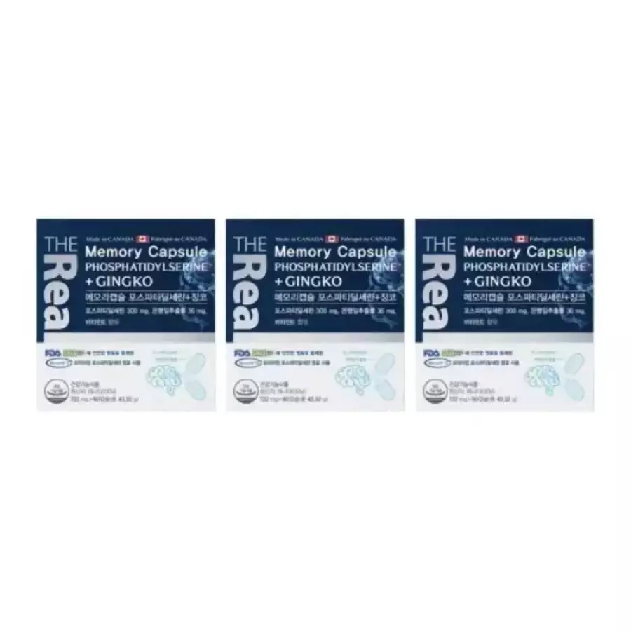 <b>더리얼 포스파티딜세린</b> 징코 포스타티딜세린 노인 어르신 시니어 포스타딜세린 3개