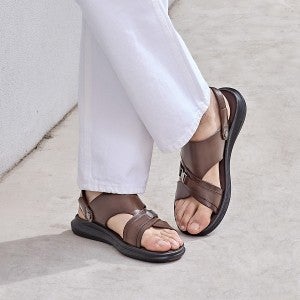 엘칸토 남성 소가죽 클래식 2WAY 샌들 3CM LCMW73U626