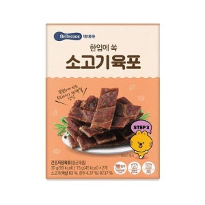 베베쿡 한입에 쏙 육포 1개 30g