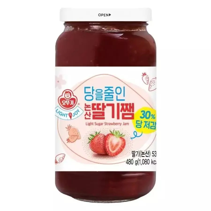 오뚜기 라이트 앤 조이 당을줄인 논산딸기쨈, 290g, 2개 or 480g, 2개 (4,980원) (무료)
