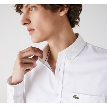 라코스테 LACOSTE 레귤러핏 옥스포드 셔츠 화이트