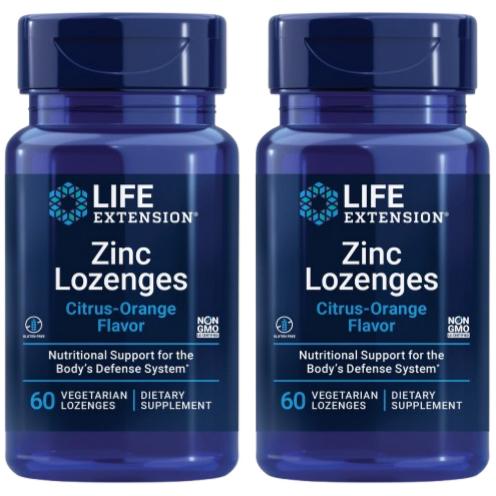 라이프익스텐션 <b>징크 로젠지</b> 아연 Zinc Lozenges 60정 2개