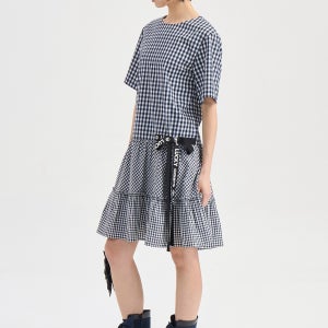 [럭키슈에뜨]Ribbon Point Short Sleeve Dress (multi color) 멀티 컬러 LFDAM26560XXX