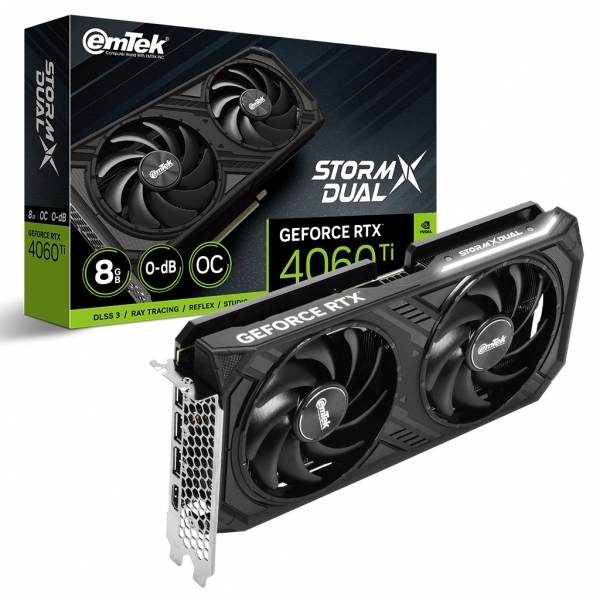 이엠텍 지포스 RTX 4060 Ti STORM X Dual OC D6 8GB 이엠텍아이엔씨